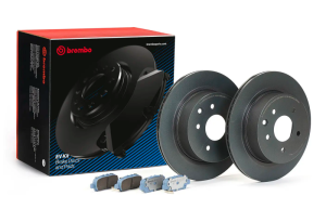 Ford Focus Brake Kit - Front + Rear - R1 Concepts - Drill/Slot Carbon Coated Rotors + Perf Sport Pads - `12-`18